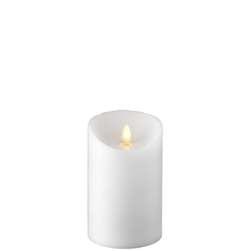 *SB** 3.5" x 5" Push Flame White Pillar Candle