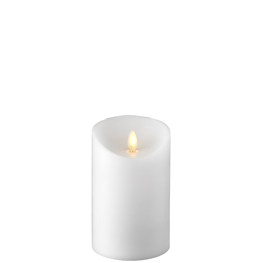 *SB** 3.5" x 5" Push Flame White Pillar Candle
