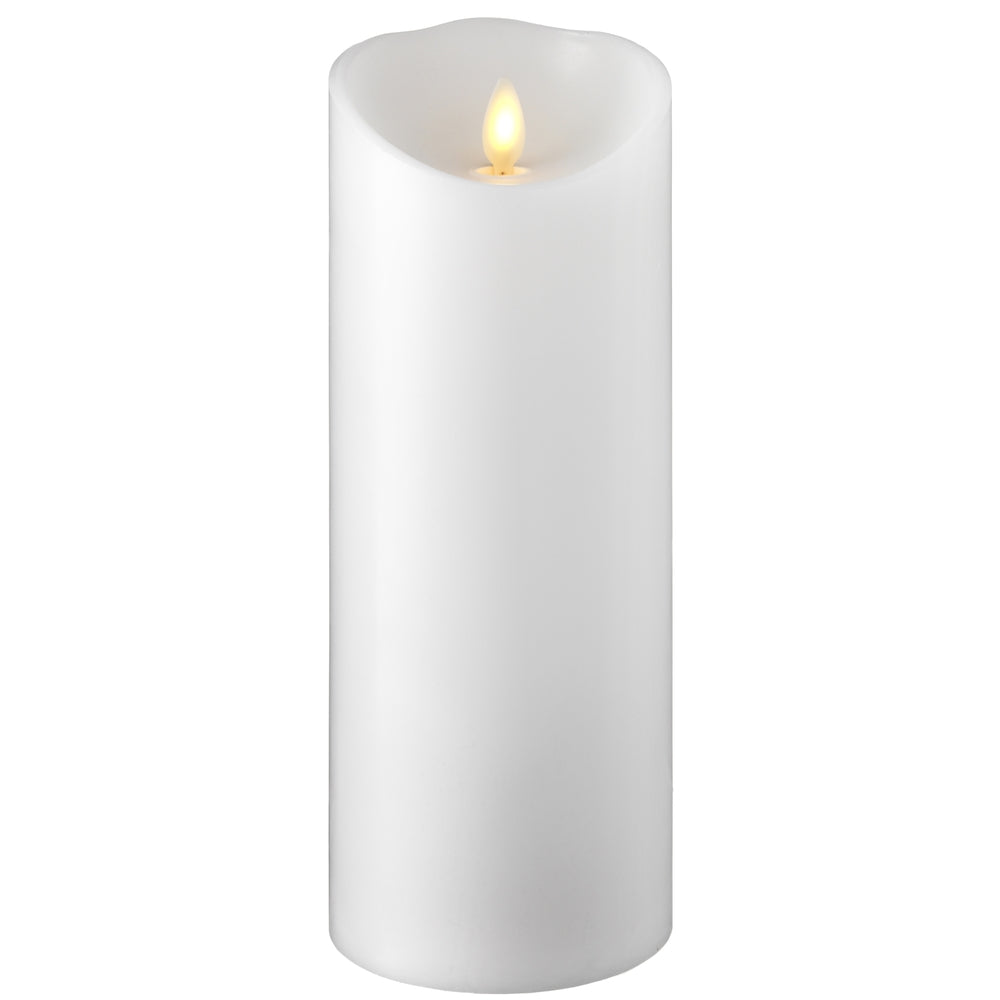 *SB** 3.5" x 9" Push Flame White Pillar Candle