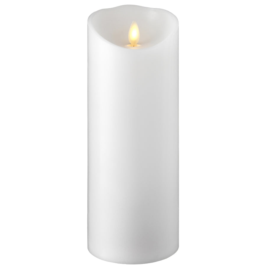 *SB** 3.5" x 9" Push Flame White Pillar Candle