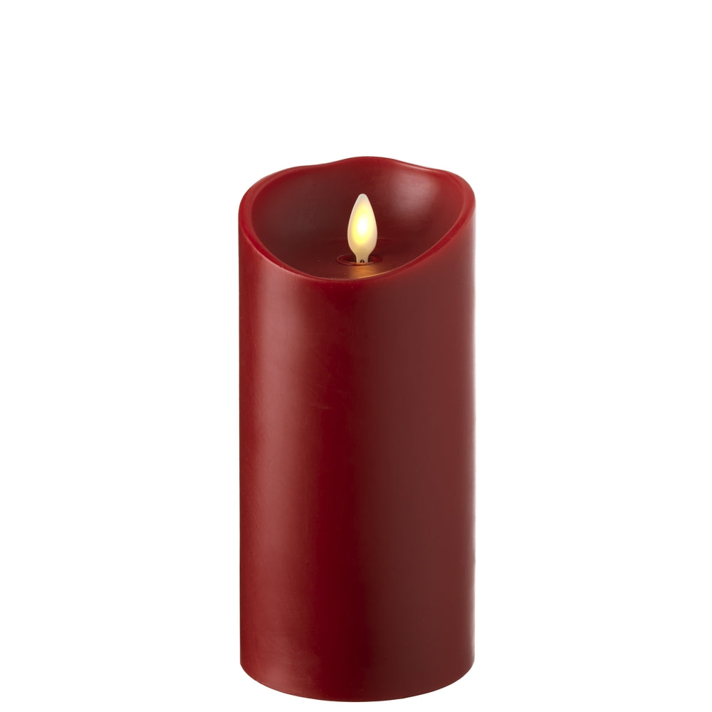 *SB** 3.5" x 7" Push Flame Red Pillar Candle