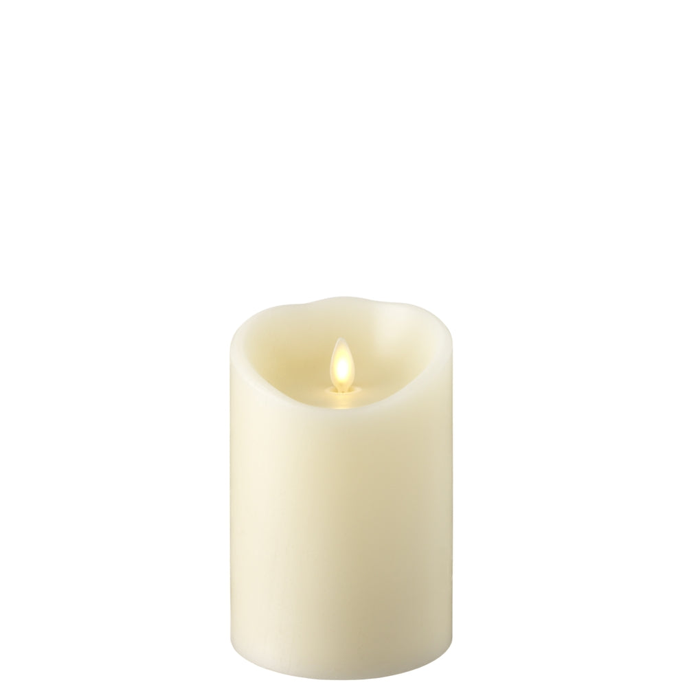 *SB** 4" x 5.5" Push Flame Ivory Pillar Candle