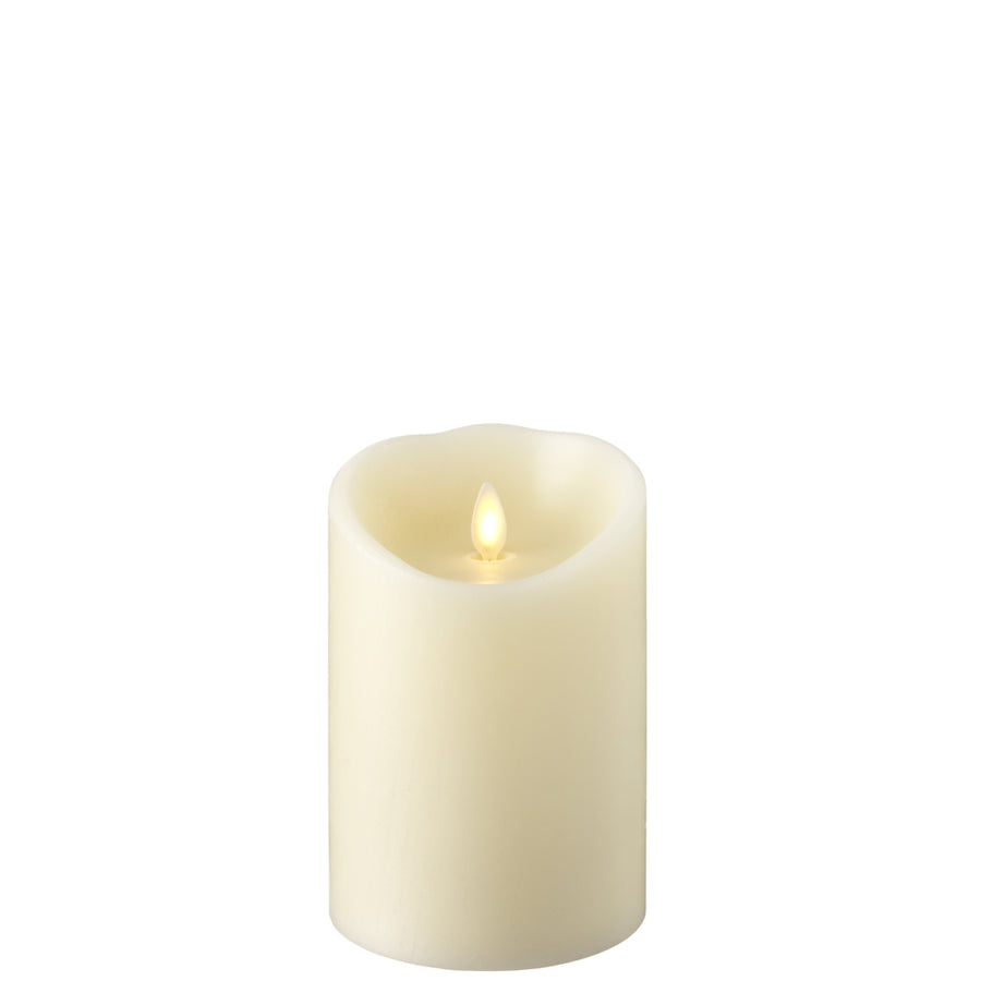 *SB** 4" x 5.5" Push Flame Ivory Pillar Candle