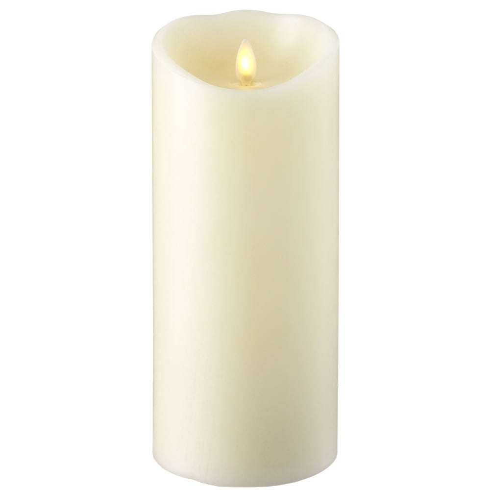 *SB** 4" x 9" Push Flame Ivory Pillar Candle