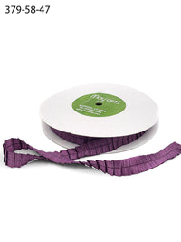 5/8 Inch Satin Pleats Ribbon with Woven Edge – 379-58-47 – PLUM