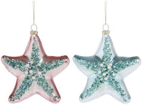 Jeweled Starfish Ornament, Assortment of 2 - 5 Inches