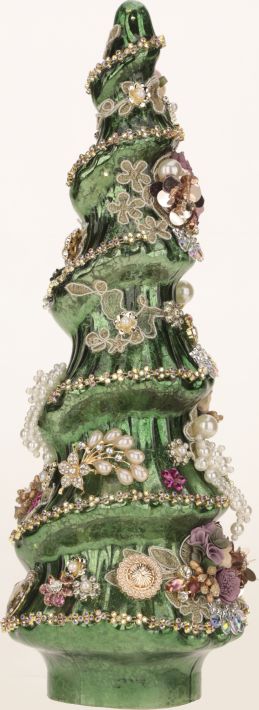 Jeweled Christmas Tree, Green- 15 Inches