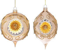Scrolled Reflector Ornament, Box of 4 - 4 Inches