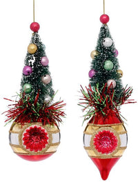 Mini Tree Topper Ornament, Assortment of 2 - 8 Inches