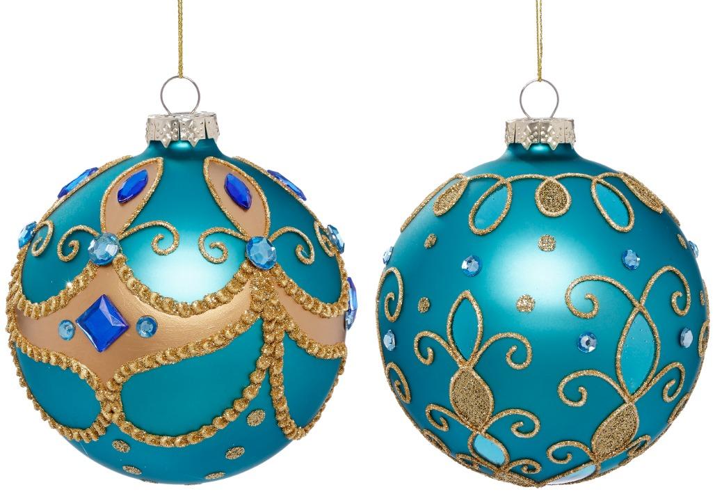 Gold Swirl Drop Ornament, Box of 6 - 4 Inches