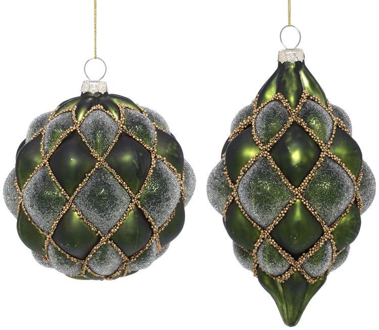 Quilted Ornament, Box of 6 - 4 Inches