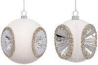 Glitter Fan Ornament, Box of 6 - 4 Inches