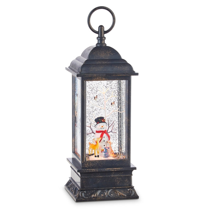 11" Snowman Musical Lighted Water Lantern