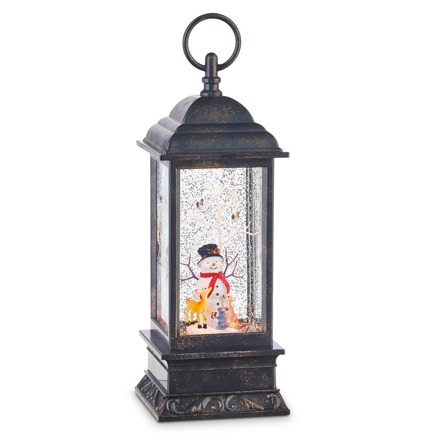 11" Snowman Musical Lighted Water Lantern