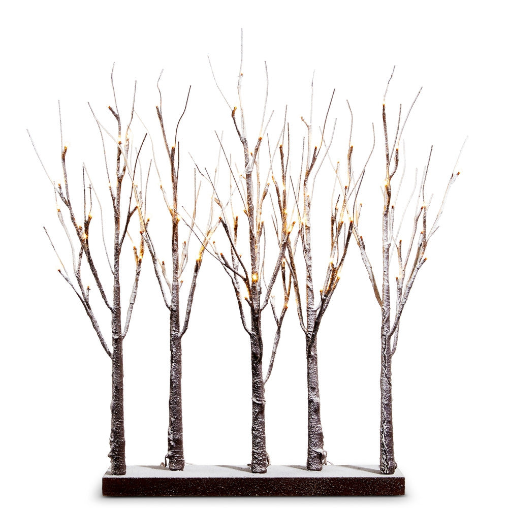 Brown 30" Lighted Snowy Grove