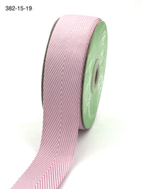 1.5 Inch Twill Chevron Stripe Ribbon with Woven Edge – 382-15-19 Mauve