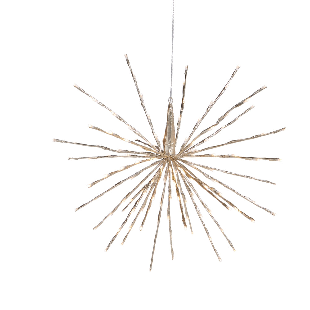 23" Champagne Starburst with 150 Warm White Lights and