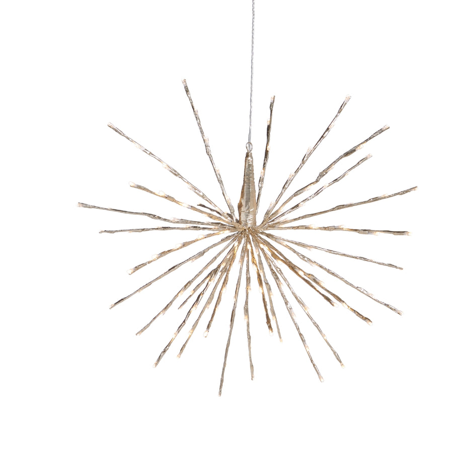 23" Champagne Starburst with 150 Warm White Lights and