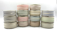 5/8 Inch Cotton Blend Double Stripe Ribbon with Woven Edge