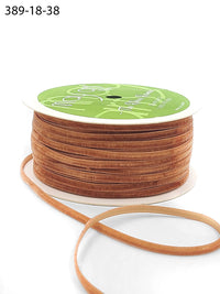 1/8 inch Velvet String Cord Ribbon with Woven Edge – 389-18-38 BURNT ORANGE (NEW)