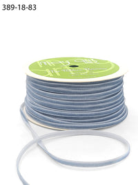 1/8 inch Velvet String Cord Ribbon with Woven Edge – 389-18-83 SLATE BLUE (NEW)