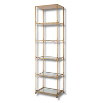 Daphne Gold & Mirrored Shelving Unit