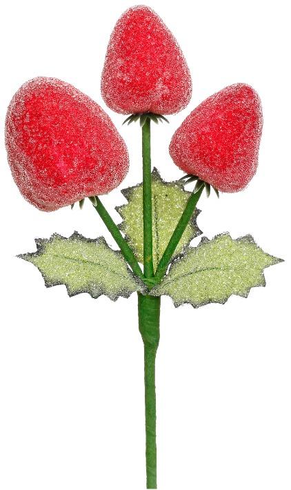 Christmas Strawberry Pick , Box of 6 - 10 Inches