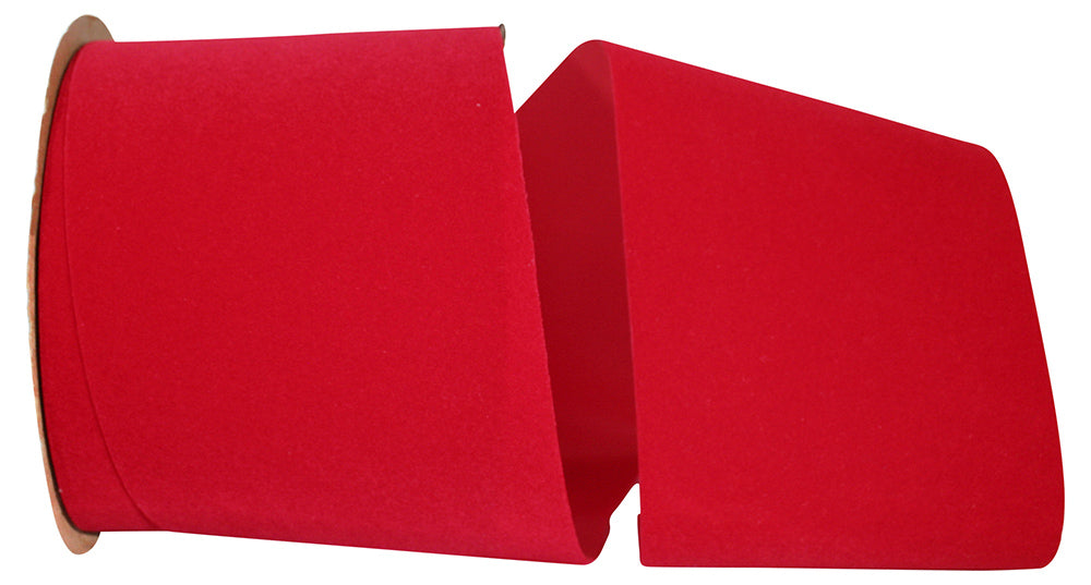 Red Velvet Outdoor Ribbon 4 Inch 25 Yards Made In The USA