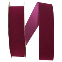 Burgundy Velvet Ribbon 1-3/8 Inch Outdoor Duro 25Yds
