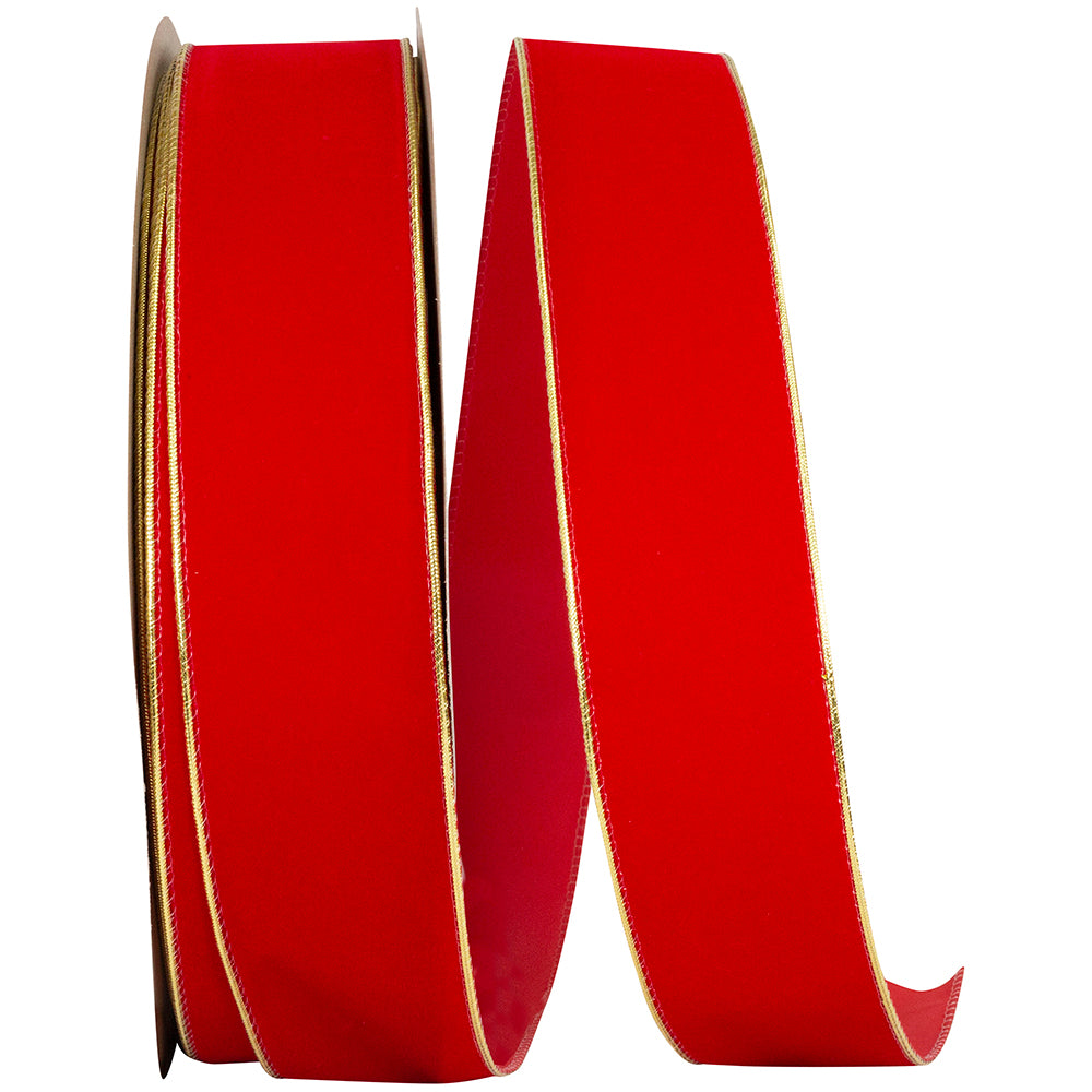 Antique Velvet Wired Edge Ribbon 2-1/2 Inch for Wreaths