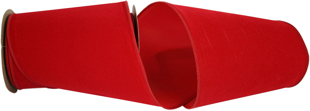 Red Velvet Wired Edge Ribbon 6 Inch for Wreaths and Bows