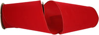 Red Velvet Wired Edge Ribbon 6 Inch for Wreaths and Bows