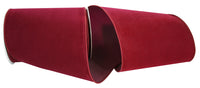 Burgundy Velvet Wired Edge Ribbon 6 Inch for Wreaths