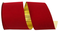 Holiday Velvet Gold Back 4 Inch Polypro Ribbon