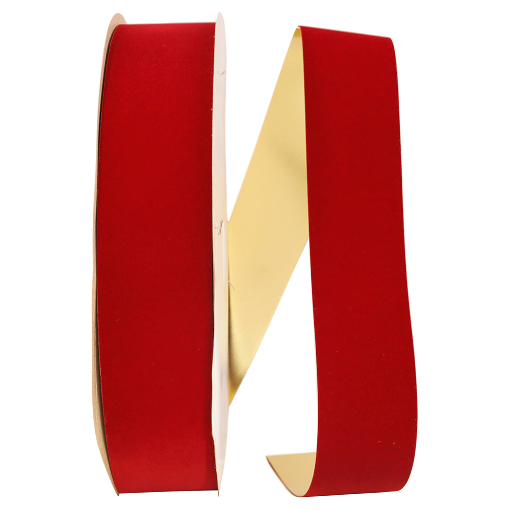 Holiday Velvet Gold Back Outdoor Polypro Ribbon 2-1/2 Inch