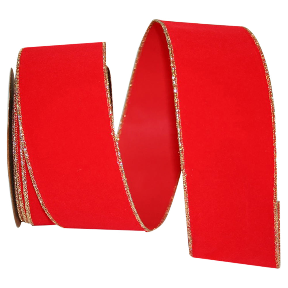 4 Inch Hot Pink Velvet Wired Edge Ribbon for Wreaths