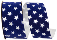 Blue 2-1 2 Inch Stars Velvet Ribbon for Wreaths & Bows