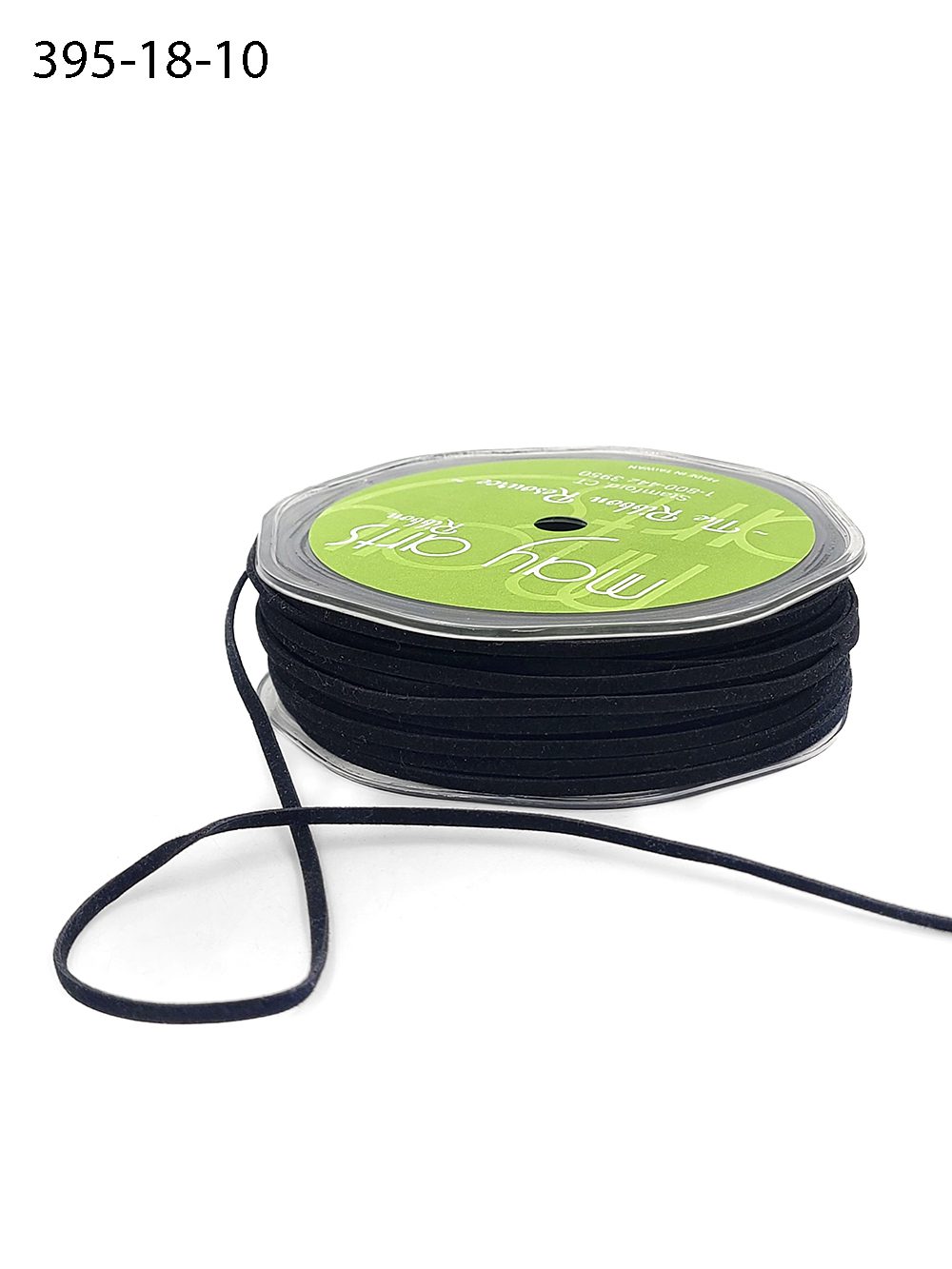 1/8 Inch Faux Suede String Cord Ribbon – 395-18-10 Black