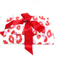 Maxine Red and Pink Leopard Gift Wrap