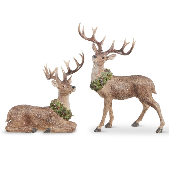 19.5" Deer with Wreath