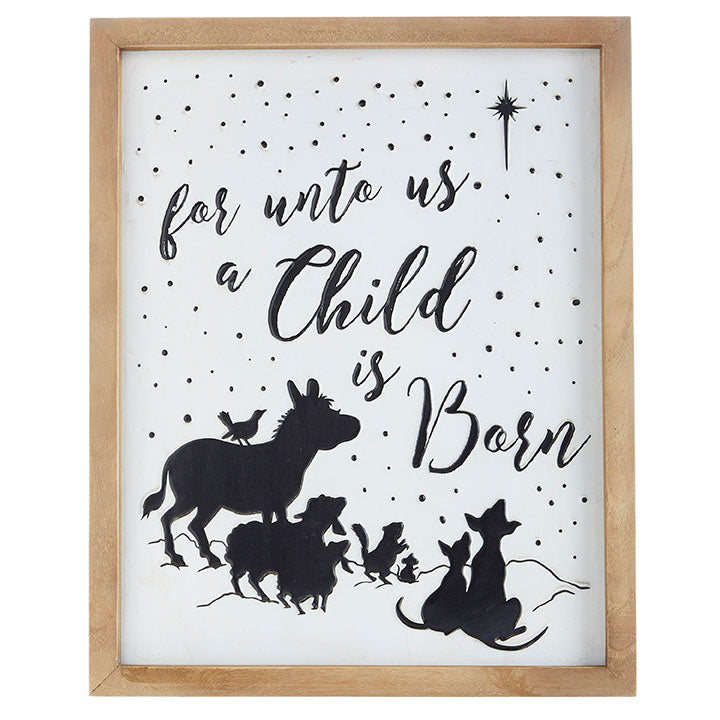 18" A Child Is Born Wall Art