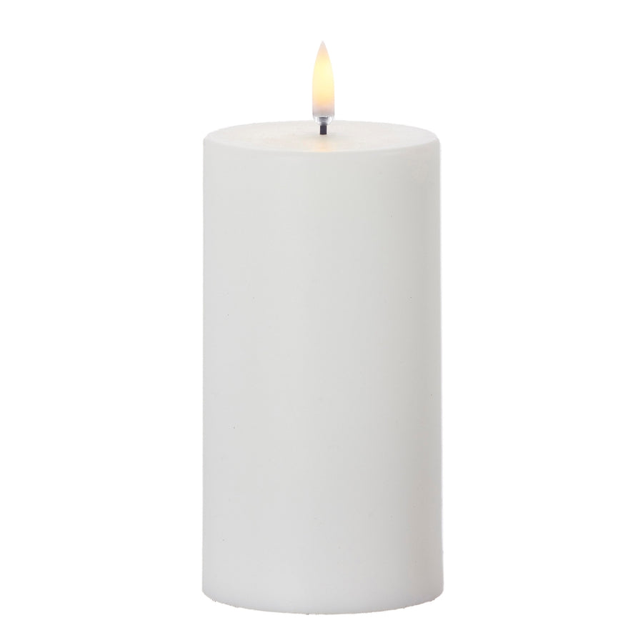 3" x 7" Uyuni White Pillar Candle