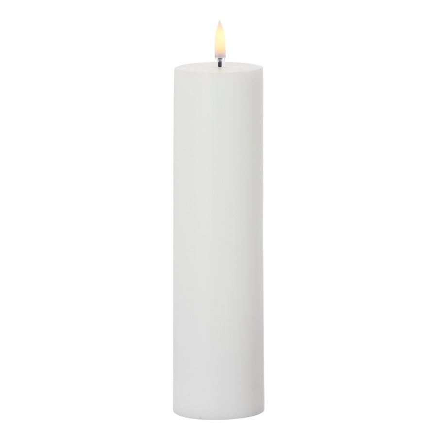2.25" x 9.75" Uyuni White Pillar Candle