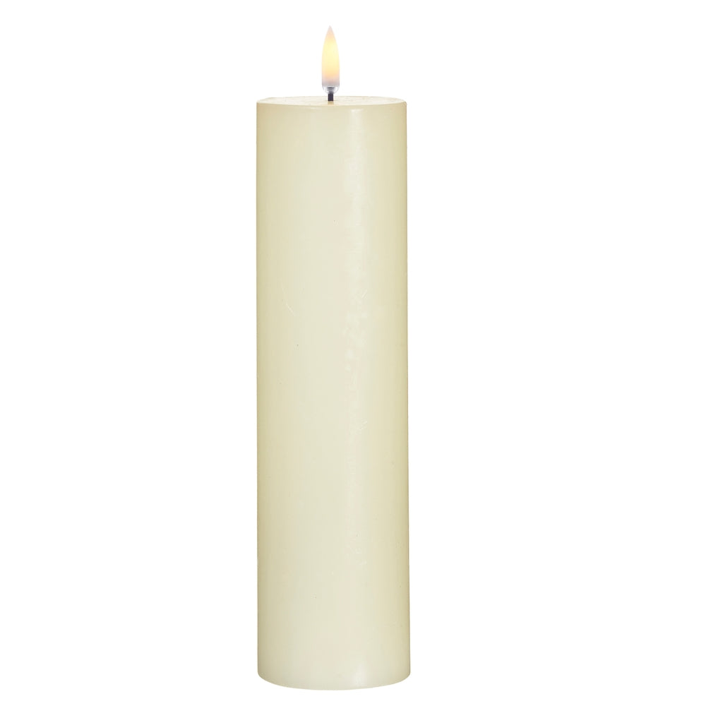 2.25" x 9.75" Uyuni Ivory Pillar Candle