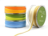 1/2 Inch Organza Two Tone Woven Edge Ribbon
