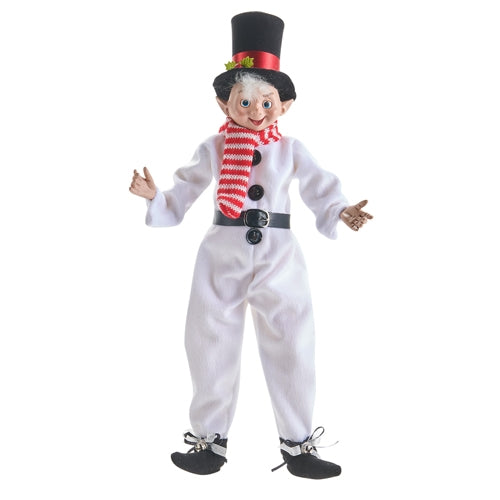 16" Snowman Posable Elf