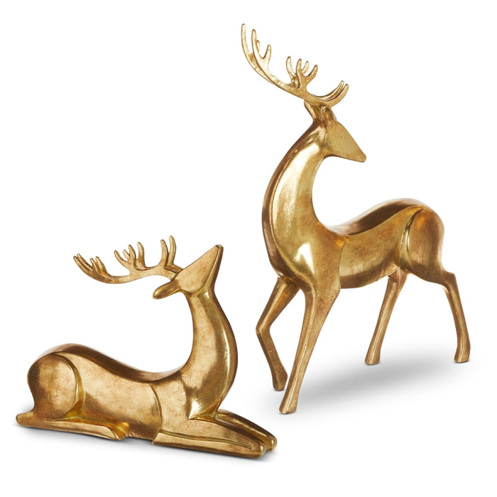 16.75" Aged Gold Deer