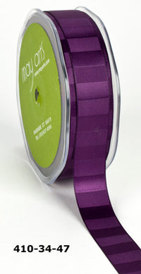 3/4 Inch Horizontal Stripe Satin Ribbon – 410-34-47 Violet