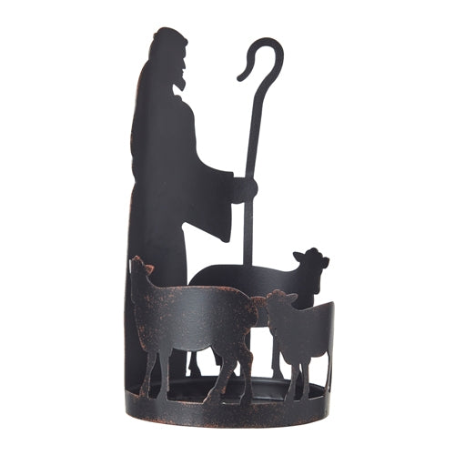 6.75" Shepherd Silhouette Candle Holder