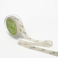 3/4 Inch Ivory Canvas Printed Ribbon with Woven Edge – 413-34-3 Keys